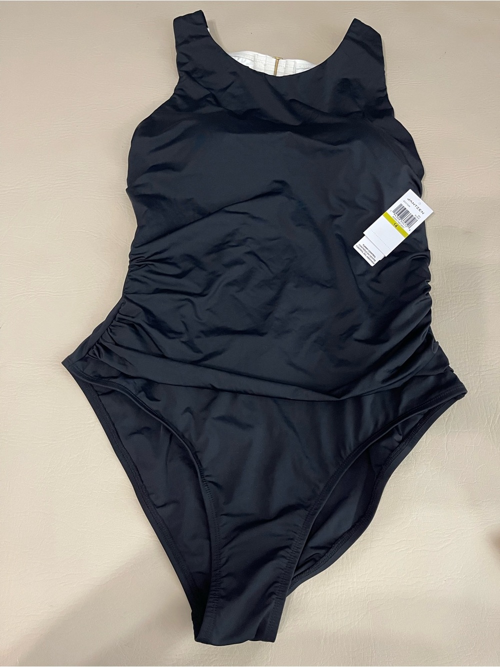 Jantzen Swimsuit tummy control black and white size 14